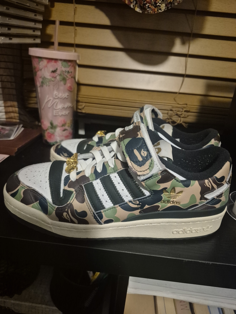 A Bathing Ape x adidas MENS' Camouflage Low-Top Sneakers - Green/White - Picture 2 of 4
